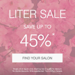 Save up to 45% off all liters